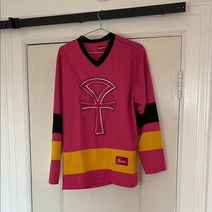 Supreme Pink and Yellow Athletic Jersey